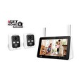 iGET HGNVK89302 - bateriový WiFi set s LCD, FullHD 1080p, 8CH NVR + 2x FullHD kamera, aplikace