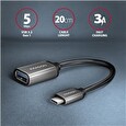 Axagon RUCM-AFAC kabelová redukce USB-C male <-> USB-A female, 20cm, USB 3.2 Gen 1, 3A, ALU