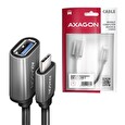 Axagon RUCM-AFAC kabelová redukce USB-C male <-> USB-A female, 20cm, USB 3.2 Gen 1, 3A, ALU