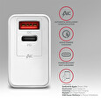 AXAGON ACU-PQ22W, PD & QC nabíječka do sítě 22W, 2x port (USB-A + USB-C), PD3.0/QC3.0/AFC/FCP/Apple, bílá