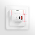 AXAGON ACU-PQ22W, PD & QC nabíječka do sítě 22W, 2x port (USB-A + USB-C), PD3.0/QC3.0/AFC/FCP/Apple, bílá