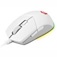 MSI herní myš CLUTCH GM11 WHITE Gaming/ 5.000 dpi/ RGB Lighting/ 6 tlačítek/ USB