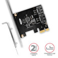 Axagon PCES-SA2N, PCIe řadič - 2x interní SATA 6G port, ASM1061, SP & LP