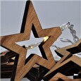 Solight LED řetěz vánoční hvězdy dřevěné, 10LED řetěz, 1m, 2xAA, IP20