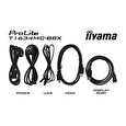 16" iiyama T1634MC-B8X: IPS, FullHD, capacitive, 10P, 450cd/m2, VGA, DP, HDMI, černý