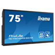 75" iiyama TE7504MIS-B2AG: IPS, 4K, 400cd/m2, 24/7, iiWare, WiFi, 4x Touch Pen, HDMI, USB-C, 20P