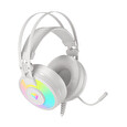 Herní stereo sluchátka Genesis NEON 600, RGB podsvícení, bílá