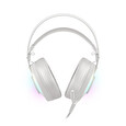 Herní stereo sluchátka Genesis NEON 600, RGB podsvícení, bílá