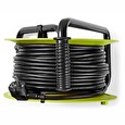 Nedis kabelový buben/ 3x 1,5 mm2/ 3x zásuvka/ tepelná elektrická pojistka/ Typ F/ USB/ zeleno-černá/ 50 m