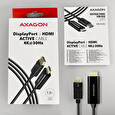 Axagon RVD-HI14C2, DisplayPort -> HDMI 1.4 redukce / kabel 1.8m, 4K/30Hz