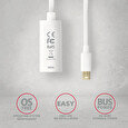 Axagon RVDM-HI14NW, Mini DisplayPort -> HDMI 1.4 redukce / adaptér, 4K/30Hz, bílý