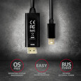 Axagon RVDM-HI14C2, Mini DisplayPort -> HDMI 1.4 redukce / kabel 1.8 m, 4K/30Hz