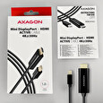 Axagon RVDM-HI14C2, Mini DisplayPort -> HDMI 1.4 redukce / kabel 1.8 m, 4K/30Hz