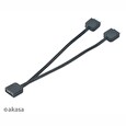Akasa rozbočovač pro RGB LED 1x female/2x male, 2ks v balení, černá