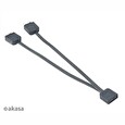 Akasa rozbočovač pro RGB LED 1x female/2x male, 2ks v balení, černá