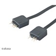 Akasa rozbočovač pro RGB LED 1x female/2x male, 2ks v balení, černá