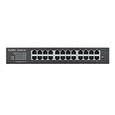 ZyXEL GS1900-24E 24-port Desktop Gigabit Web Smart switch: 24x Gigabit metal, IPv6, 802.3az (Green), fanless, rack kit