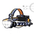 Solight LED čelová nabíjecí svítilna, 550lm, Li-Ion, USB
