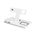 Stojánek FIXED MagPowerstation s bezdrátovým nabíjením 3 v 1 a uchycení Magsafe, 15W + 15W + 15W, bílý