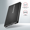 AXAGON RSS-M2B, SATA - M.2 SATA SSD, interní 2.5" ALU box, černý
