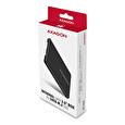 AXAGON RSS-M2B, SATA - M.2 SATA SSD, interní 2.5" ALU box, černý