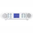 Nedis kuchyňské rádio/ FM/ síťové napájení/ digitální/ 1,5 W/ budík/ výstup pro sluchátka/ bílo-stříbrné