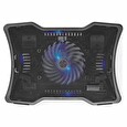 Nedis stojan na notebook/ univerzální/ pro notebooky do 17"/ 1x ventilátor 125 mm/ USB/ plast-kov/ černý