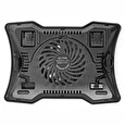Nedis stojan na notebook/ univerzální/ pro notebooky do 17"/ 1x ventilátor 125 mm/ USB/ plast-kov/ černý