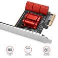 Axagon PCES-SA6, PCIe řadič - 6x interní SATA 6G port, ASM1166, SP & LP