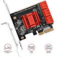 Axagon PCES-SA6, PCIe řadič - 6x interní SATA 6G port, ASM1166, SP & LP