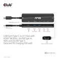 Club3D hub USB-C, 6-in-1 Hub s HDMI 8K30Hz, 2xUSB Type-A, RJ45 a 2xUSB Type-C