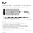 Club3D hub USB-C na 10Gbps 4x USB Type-A Hub