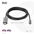 Club3D kabel USB-C na HDMI, 4K120Hz 8K60Hz HDR10 s DSC1.2, M/M, 3m
