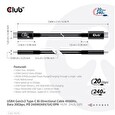 Club3D kabel USB-C, Data 20Gbps, PD 240W(48V/5A) EPR M/M 2m