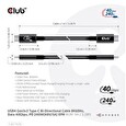 Club3D kabel USB-C, Data 40Gbps, PD 240W(48V/5A) EPR M/M 1m