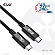 Club3D kabel USB-C, Data 40Gbps, PD 240W(48V/5A) EPR M/M 1m