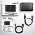 Axagon ADSA-D25, USB 3.2 Gen 1 - 2x SATA 6G 2.5" SSD/HDD CLONE MINI dokovací stanice
