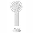 Nedis ruční ventilátor/ průměr 6 cm/ výkon 0,9 W/ 2 rychlosti/ plast/ bílý