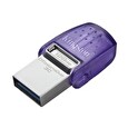 Kingston DataTraveler MicroDuo 3C/128GB/USB 3.2/USB-A + USB-C/Fialová