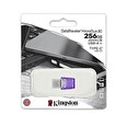 Kingston DataTraveler MicroDuo 3C/256GB/USB 3.2/USB-A + USB-C/Fialová
