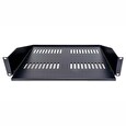 XtendLan Police 400mm, univerzal, 2U, 45kg nosnost, černá, předsunutá
