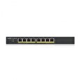 ZyXEL GS1900-8HP v3, 8-port GbE L2 PoE Smart Switch, 802.3at, desktop, fanless, 70 Watt