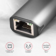 Axagon ADE-25RC USB-C 3.2 Gen 1 - 2.5 Gigabit Ethernet síťová karta, Realtek 8156, auto install, šedá