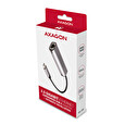 Axagon ADE-25RC USB-C 3.2 Gen 1 - 2.5 Gigabit Ethernet síťová karta, Realtek 8156, auto install, šedá