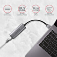 Axagon ADE-25R USB-A 3.2 Gen 1 - 2.5 Gigabit Ethernet síťová karta, Realtek 8156, auto install, šedá