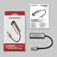Axagon ADE-25R USB-A 3.2 Gen 1 - 2.5 Gigabit Ethernet síťová karta, Realtek 8156, auto install, šedá