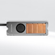 Axagon CLR-M2FAN, měděný chladič s ventilátorem pro jedno i oboustranný M.2 SSD disk, výška 13 mm
