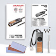 Axagon CLR-M2FAN, měděný chladič s ventilátorem pro jedno i oboustranný M.2 SSD disk, výška 13 mm
