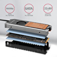 Axagon CLR-M2FAN, měděný chladič s ventilátorem pro jedno i oboustranný M.2 SSD disk, výška 13 mm
