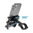 Držák FIXED Hliníkový držák mobilního telefonu na kolo FIXED Bikee ALU 2 s otočnou hlavou, černý